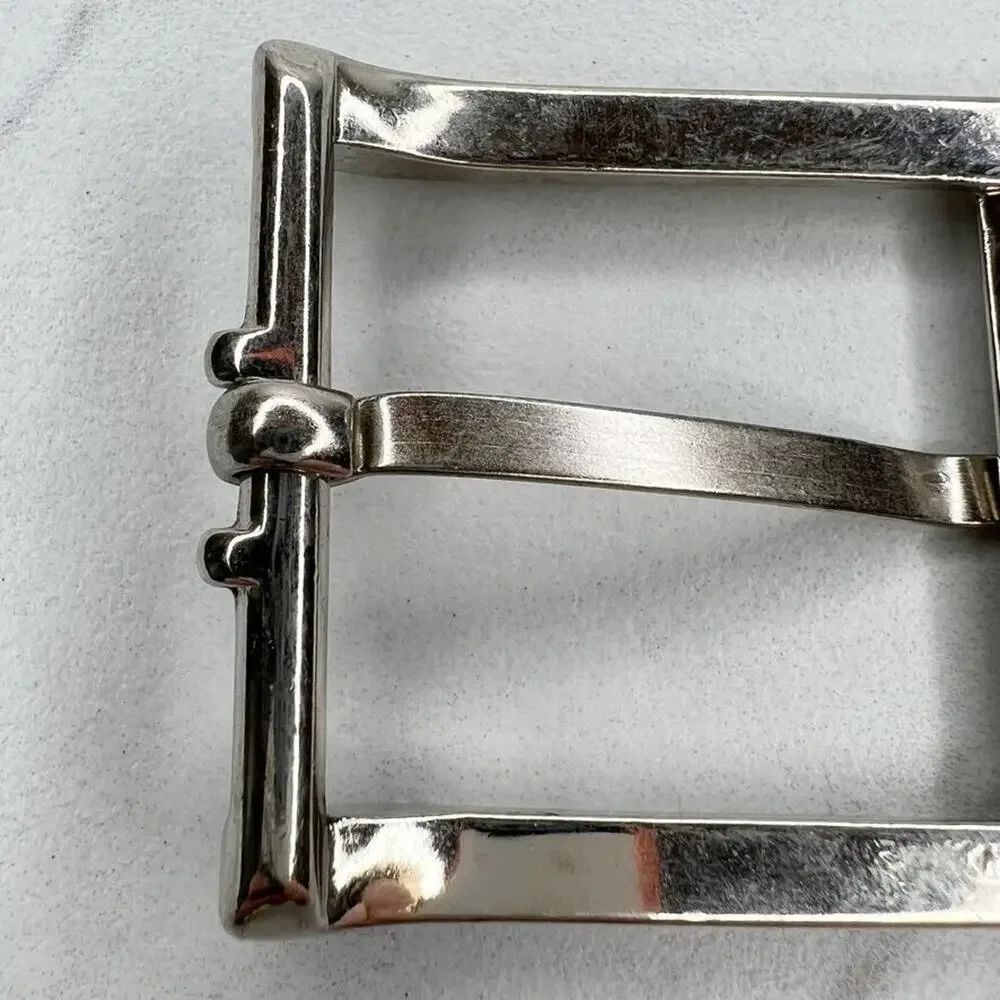 Silver Tone Simple Basic Belt Buckle